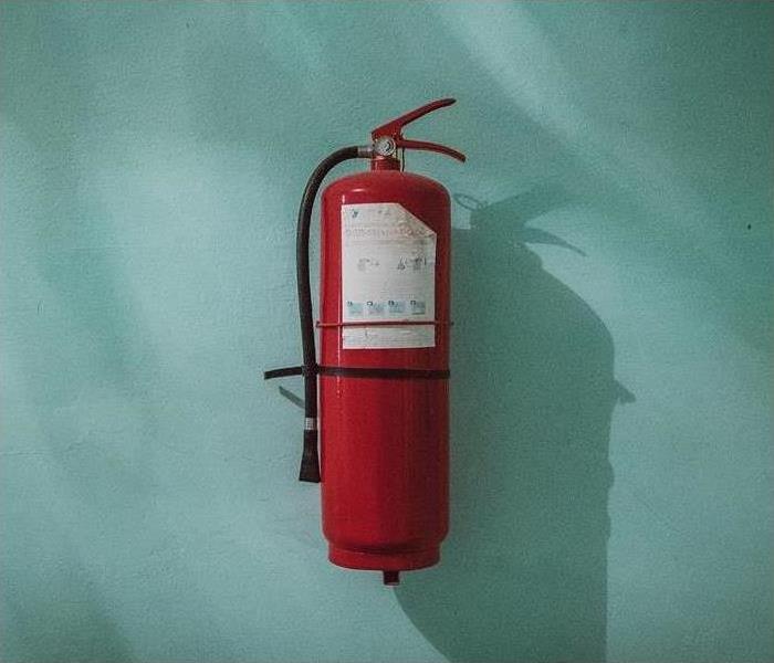 Fire extinguisher on the wall